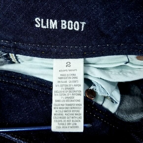 American eagle Jeans Women's 2 Blue Stretch Slim Boot - Picture 7 of 12